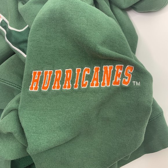 Miami Hurricanes Green Orange Hoodie Sweatshirt Me - Picture 5 of 7